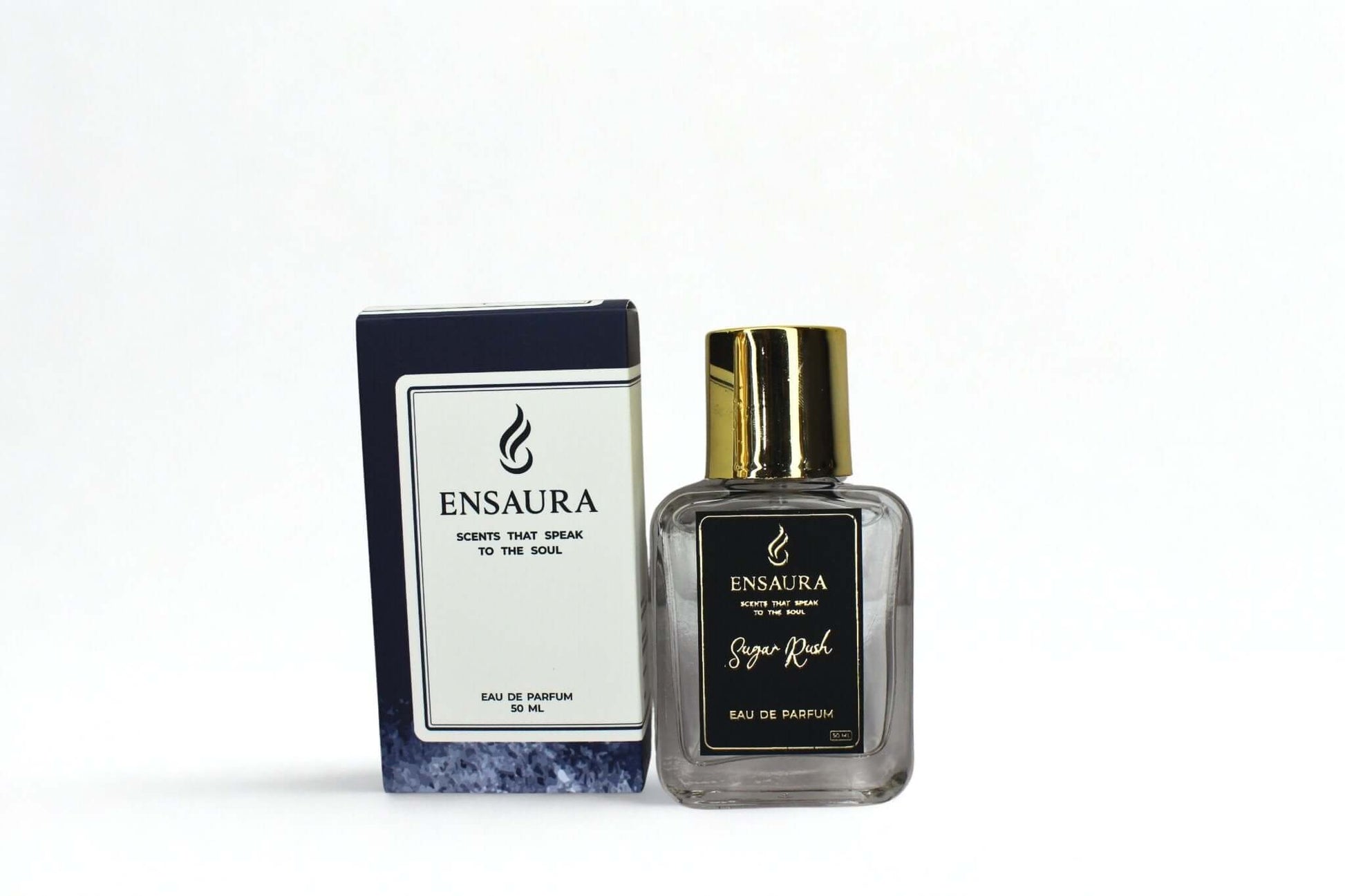 Sugar Rush women's perfume 50ml by EnsAura, featuring sweet notes and elegant packaging.