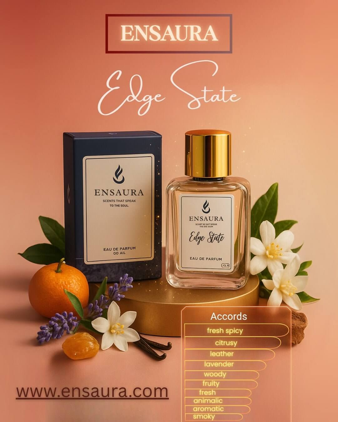 EDGE STATE - UNISEX PERFUME - 50ML - ENSAURA