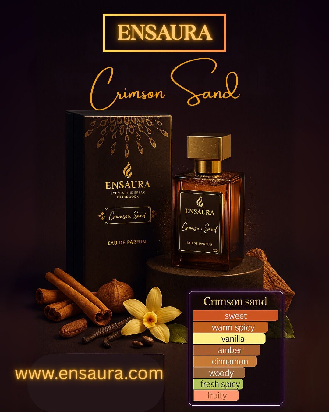 CRIMSON SAND - UNISEX PERFUME - 50ML - ENSAURA