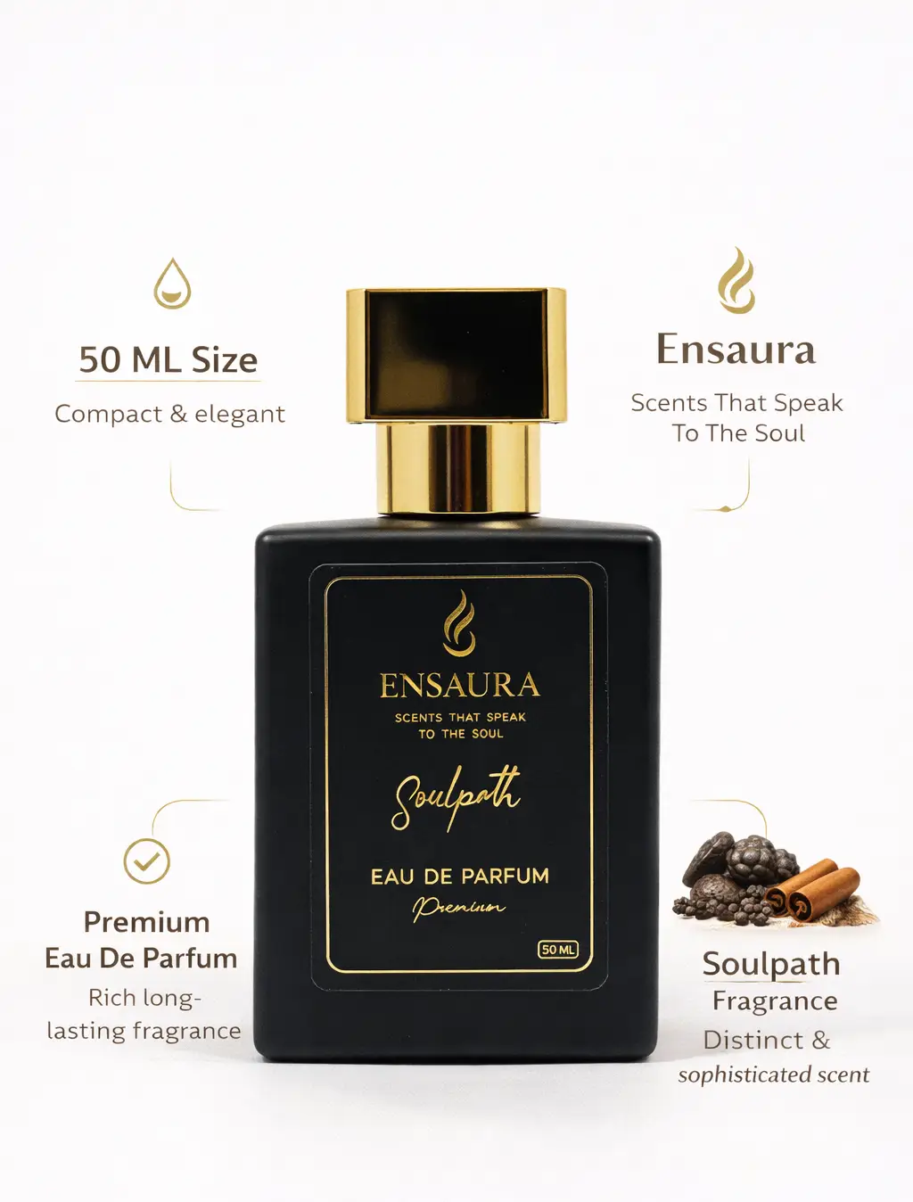 Ensaura Soulpath Eau De Parfum – Deep Woody Aromatic Fragrance - Image 2