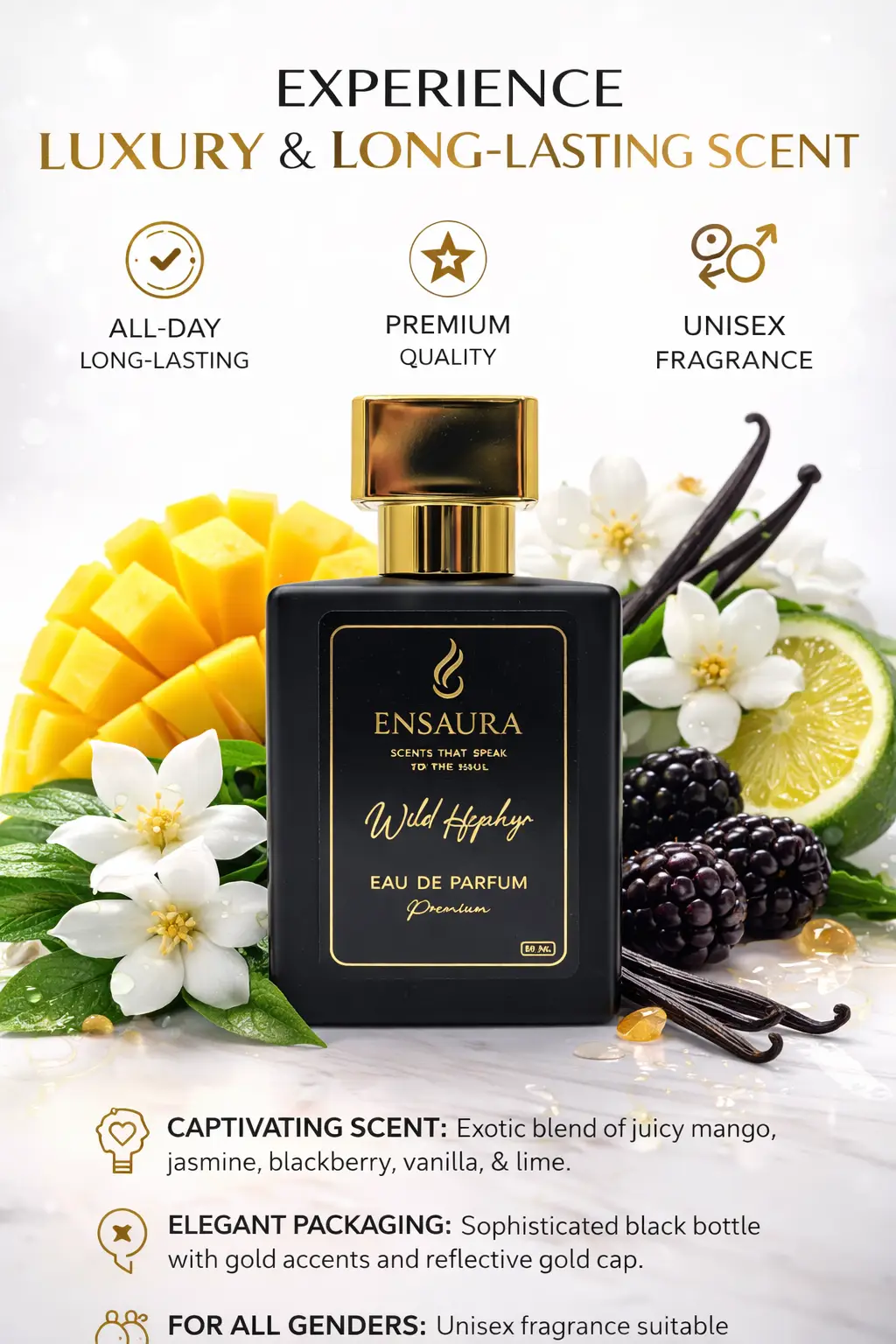 Ensaura Wild Zephyr Eau De Parfum – Long Lasting Perfume - Image 2