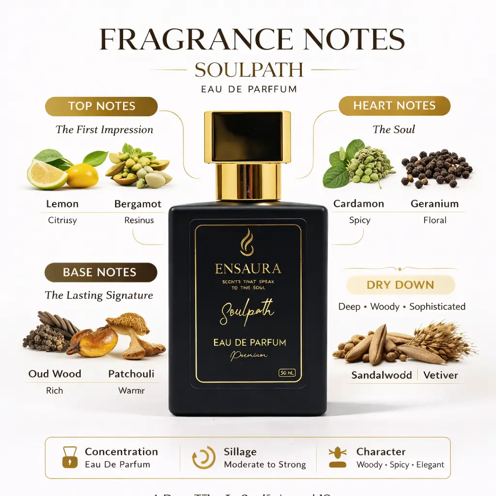 Ensaura Soulpath Eau De Parfum – Deep Woody Aromatic Fragrance - Image 3