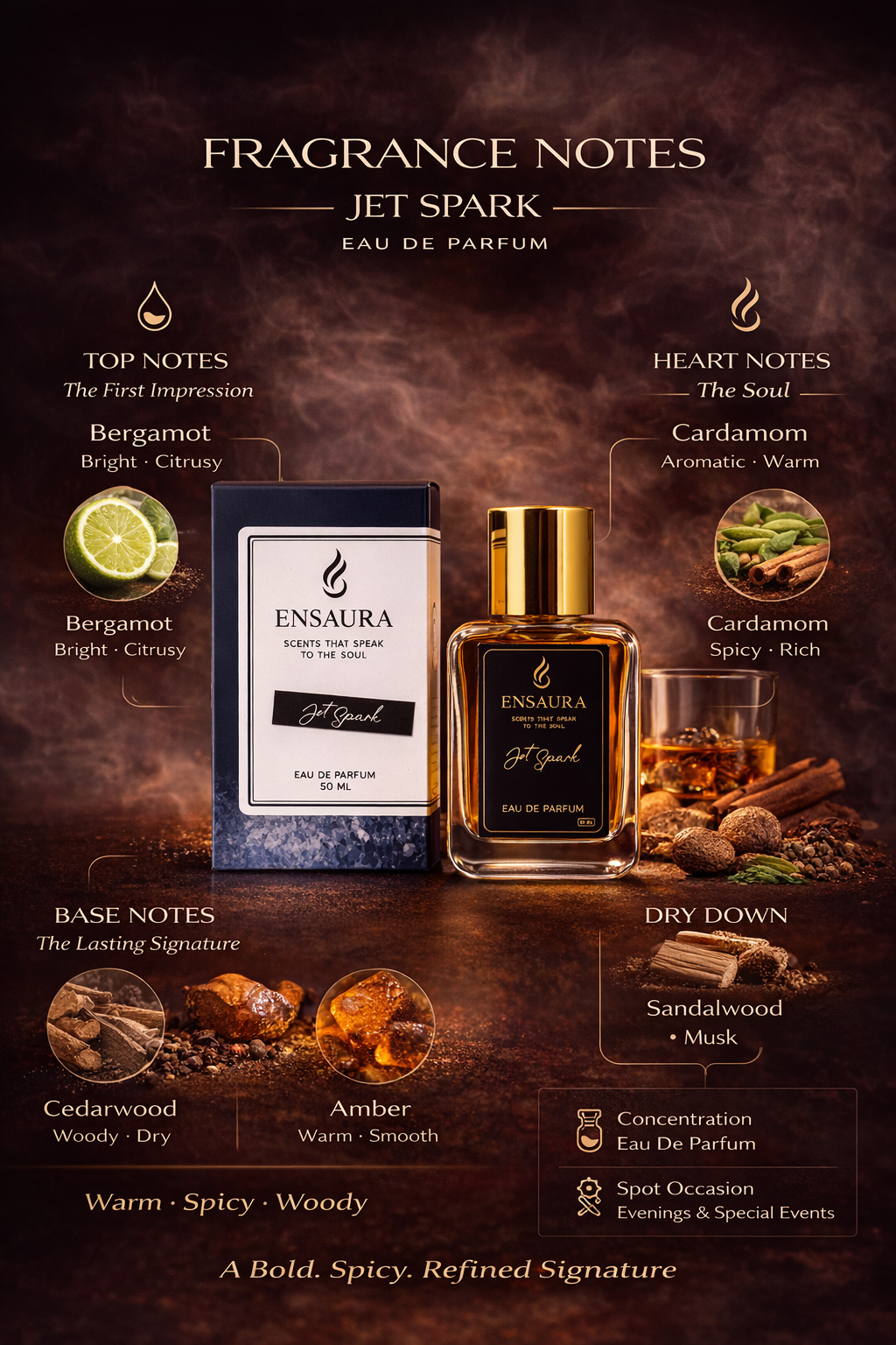 Jet Spark Eau De Parfum – Fresh Citrus Aquatic Long Lasting Perfume - Image 3