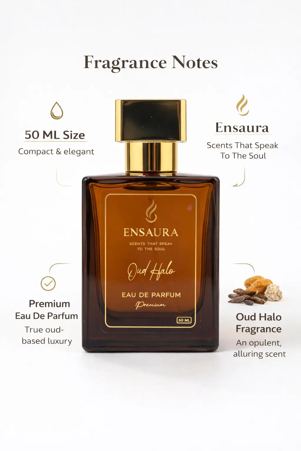 Ensaura Oud Halo Eau De Parfum – Luxury Long Lasting Oud Fragrance - Image 2