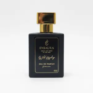 Ensaura Wild Zephyr perfume bottle fresh citrus woody fragrance