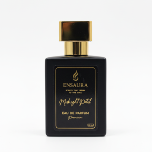Ensaura Midnight Petal cigar perfume for men smoky woody fragrance bottle