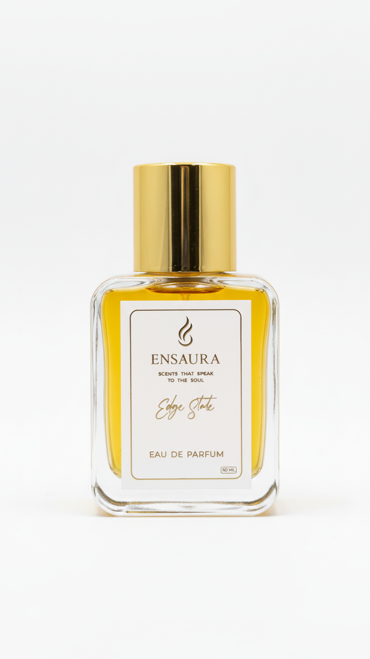 Ensaura Edge State perfume bottle fresh woody long lasting fragrance