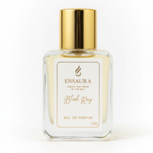 Ensaura Blush Ray perfume bottle fruity floral long lasting fragrance